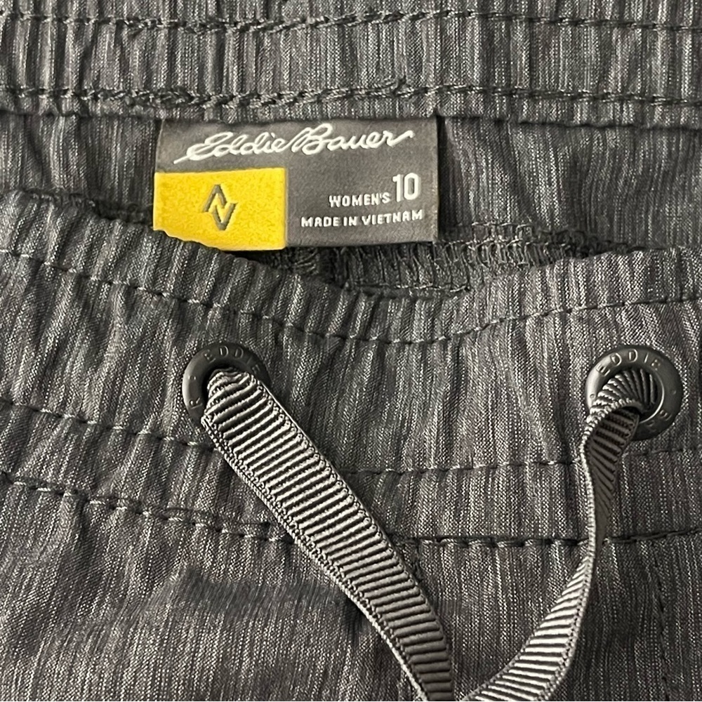 Eddie Bauer Travex Pant 10 Horizon Straight Leg Nylon Jogger Gray Hiking Outdoor - Picture 9 of 10